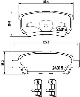 Klocki hamulcowe - komplet P 54 034 BREMBO