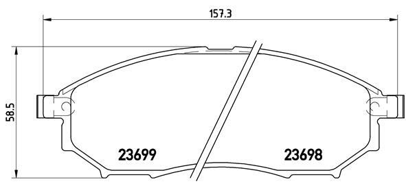 Klocki hamulcowe - komplet P 56 058 BREMBO