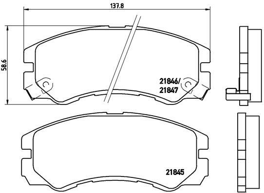 Klocki hamulcowe - komplet P 59 020 BREMBO