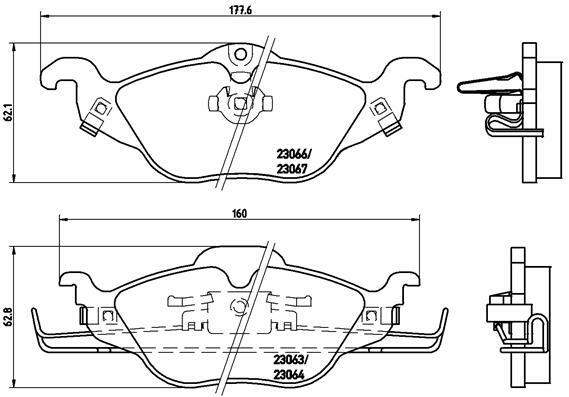 Klocki hamulcowe - komplet P 59 030 BREMBO