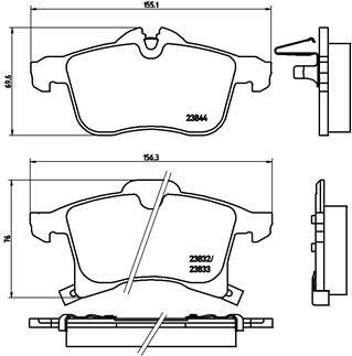 Klocki hamulcowe - komplet, DIRECTIONAL BRAKE PADS P 59 045 BREMBO