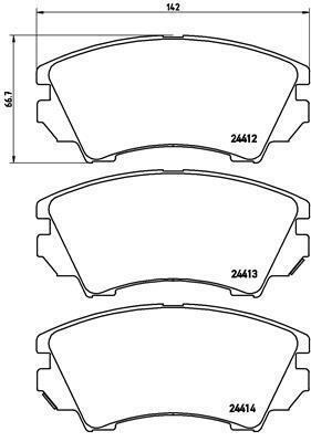 Klocki hamulcowe - komplet, DIRECTIONAL BRAKE PADS P 59 055 BREMBO