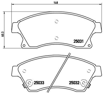 Klocki hamulcowe - komplet P 59 076 BREMBO