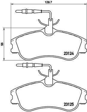 Klocki hamulcowe - komplet, DIRECTIONAL BRAKE PADS P 61 060 BREMBO