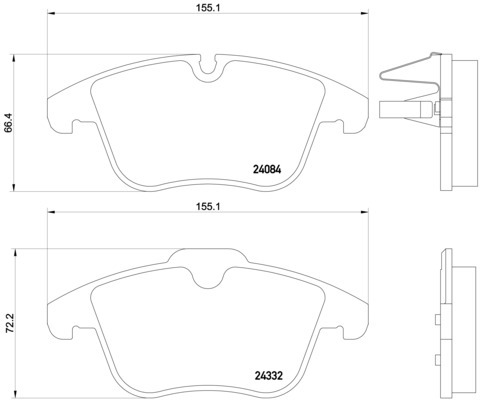 Klocki hamulcowe - komplet, BREMBO XTRA LINE P 61 106X BREMBO