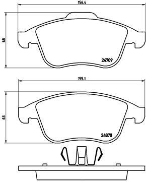 Klocki hamulcowe - komplet P 68 045 BREMBO