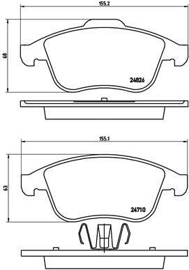 Klocki hamulcowe - komplet P 68 047 BREMBO