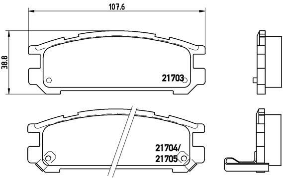 Klocki hamulcowe - komplet P 78 005 BREMBO