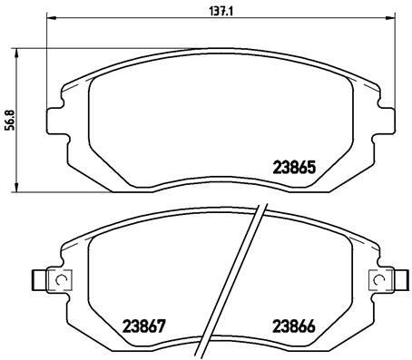 Klocki hamulcowe - komplet P 78 013 BREMBO