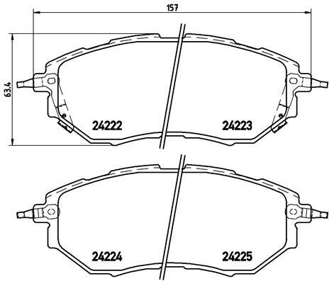 Klocki hamulcowe - komplet P 78 017 BREMBO