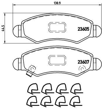 Klocki hamulcowe - komplet P 79 015 BREMBO