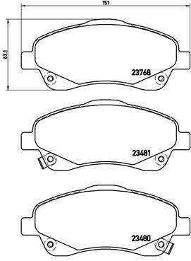 Klocki hamulcowe - komplet P 83 046 BREMBO