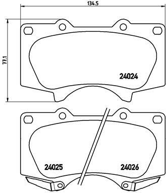 Klocki hamulcowe - komplet P 83 066 BREMBO