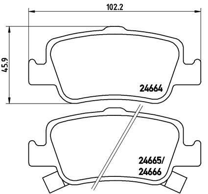 Klocki hamulcowe - komplet P 83 080 BREMBO