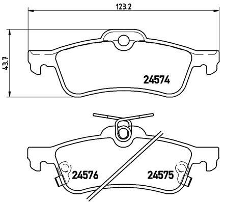 Klocki hamulcowe - komplet P 83 087 BREMBO