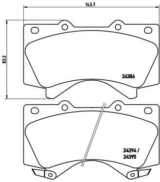 Klocki hamulcowe - komplet P 83 107 BREMBO