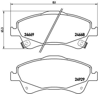 Klocki hamulcowe - komplet P 83 109 BREMBO