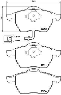 Klocki hamulcowe - komplet P 85 045 BREMBO