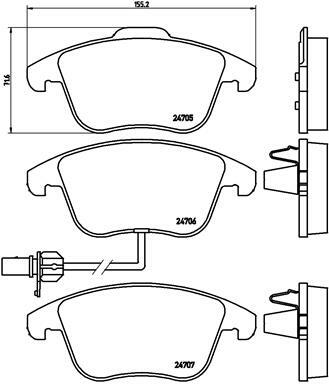 Klocki hamulcowe - komplet P 85 113 BREMBO