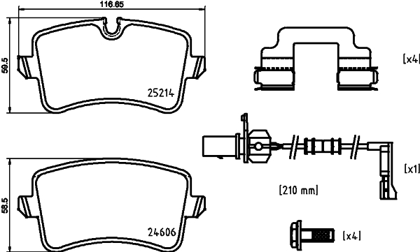 Klocki hamulcowe - komplet P 85 150 BREMBO