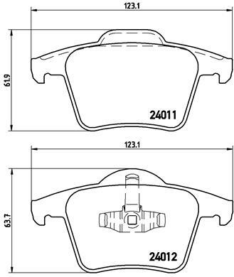 Klocki hamulcowe - komplet P 86 019 BREMBO