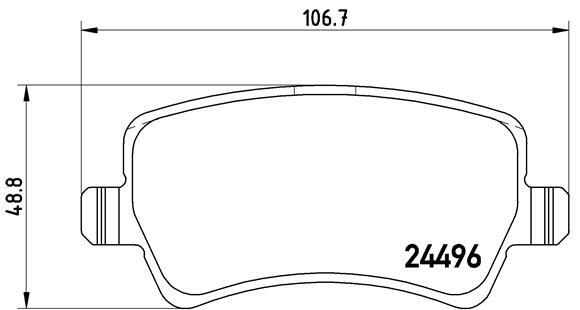 Klocki hamulcowe - komplet P 86 021 BREMBO