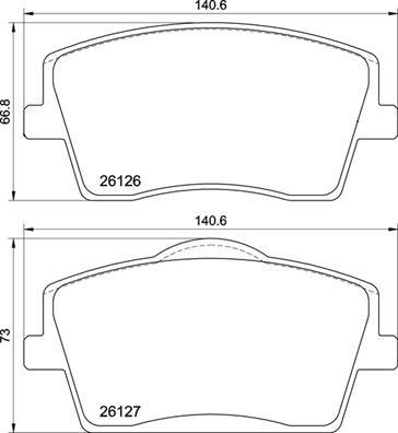 Klocki hamulcowe - komplet P 86 031 BREMBO