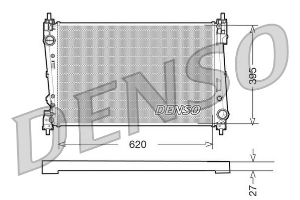Chłodnica, układ chłodzenia silnika DRM09112 DENSO