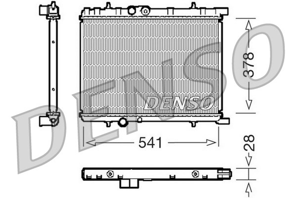 Chłodnica, układ chłodzenia silnika DRM21032 DENSO