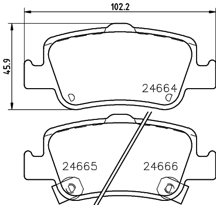Klocki hamulcowe - komplet MDB2924 MINTEX