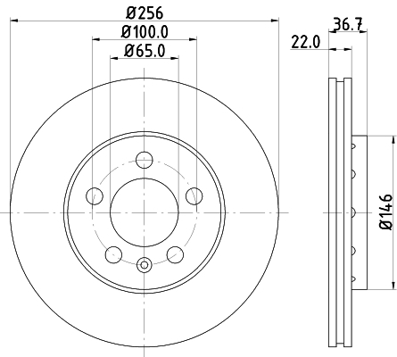 Tarcza hamulcowa MDC1019 MINTEX