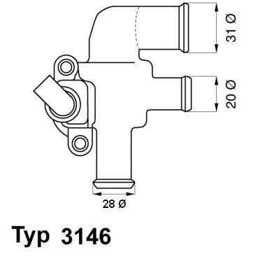 Termostat układu chłodzenia 3146.90D WAHLER