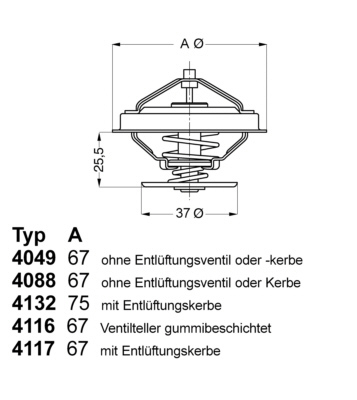Termostat układu chłodzenia 4116.87D1 WAHLER