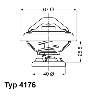Termostat układu chłodzenia 4176.85D WAHLER
