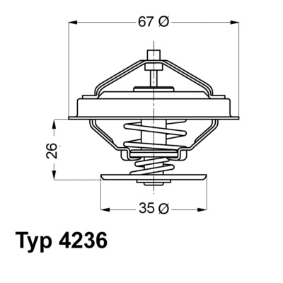 Termostat układu chłodzenia wyprzedaż 4236.92D WAHLER