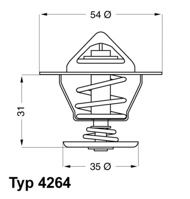 Termostat układu chłodzenia 4264.87D WAHLER