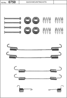 Zestaw akcesoriów, szczęki hamulcowe 0750 Quick Brake ApS
