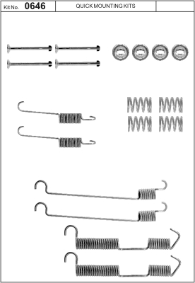 Zestaw akcesoriów, szczęki hamulcowe 0646 Quick Brake ApS