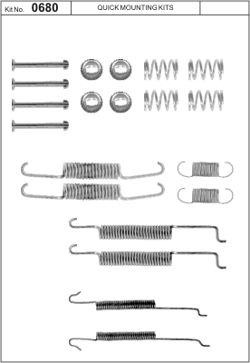 Zestaw akcesoriów, szczęki hamulcowe 0680 Quick Brake ApS
