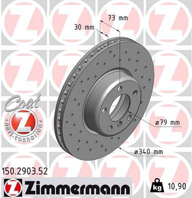 Tarcza hamulcowa, SPORT COAT Z 150.2903.52 ZIMMERMANN