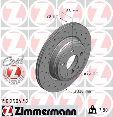 Tarcza hamulcowa, SPORT COAT Z 150.2904.52 ZIMMERMANN