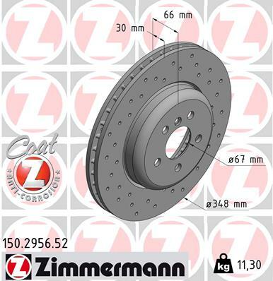 Tarcza hamulcowa, SPORT COAT Z 150.2956.52 ZIMMERMANN