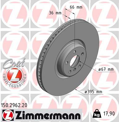 Tarcza hamulcowa, COAT Z 150.2962.20 ZIMMERMANN