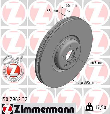Tarcza hamulcowa, FORMULA F COAT Z 150.2962.32 ZIMMERMANN