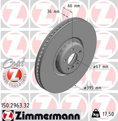 Tarcza hamulcowa, FORMULA F COAT Z 150.2963.32 ZIMMERMANN