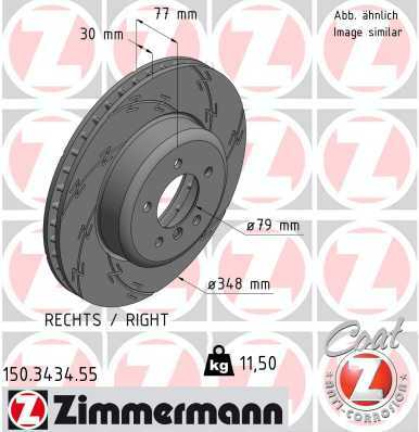 Tarcza hamulcowa, BLACK Z 150.3434.55 ZIMMERMANN