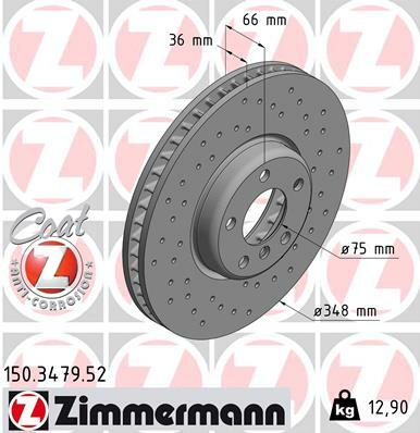 Tarcza hamulcowa, SPORT COAT Z 150.3479.52 ZIMMERMANN