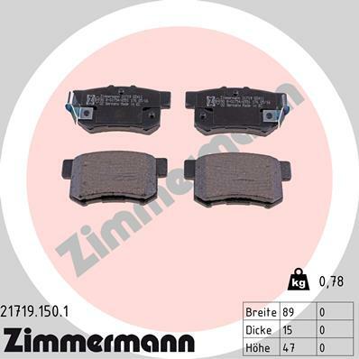 Klocki hamulcowe - komplet 21719.150.1 ZIMMERMANN