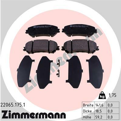 Klocki hamulcowe - komplet 22065.175.1 ZIMMERMANN