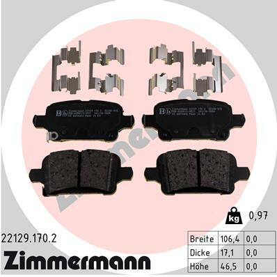 Klocki hamulcowe - komplet 22129.170.2 ZIMMERMANN